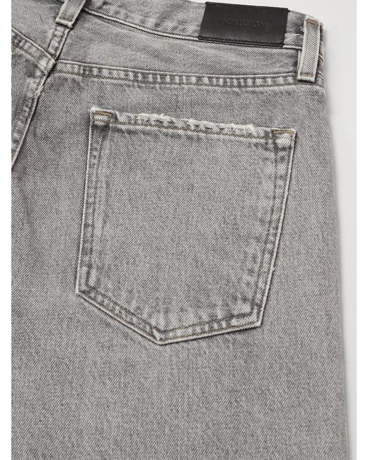 Goldsign Gray The Walcott Distressed Straight-Leg Organic Jeans
