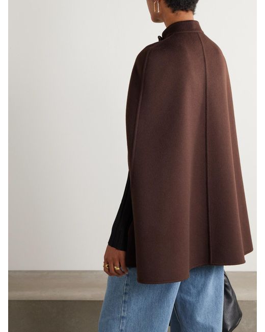 Gucci Brown Cape Aus Einer Woll-Seidenmischung Mit Verzierung