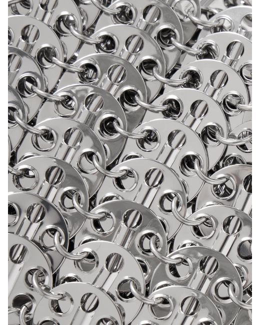 Rabanne White 1969 Filet Crystal-Embellished Chainmail Shoulder Bag