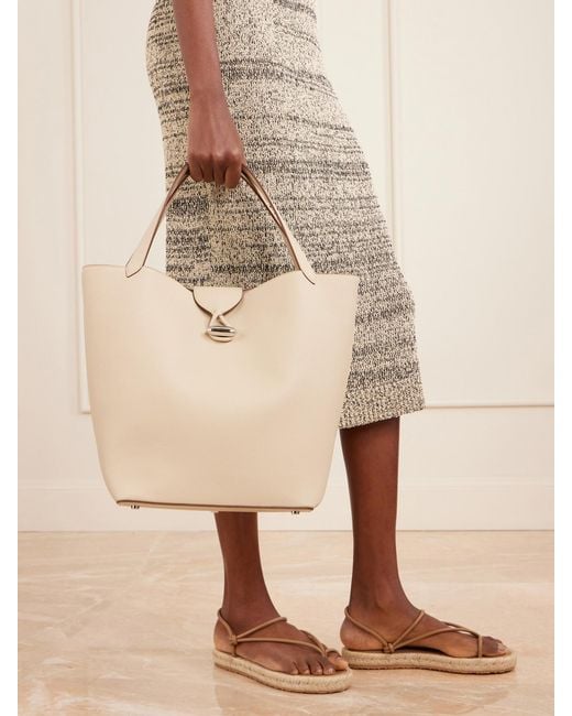 SAVETTE Natural The Anello Leather Tote