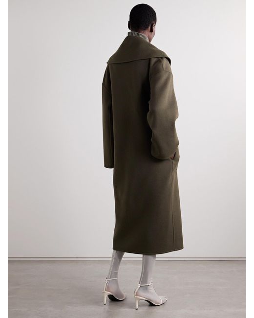 FFORME Green Carlson Double-Breasted Wool Coat