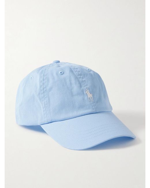 Polo Ralph Lauren Blue Embroidered Cotton-Twill Baseball Cap