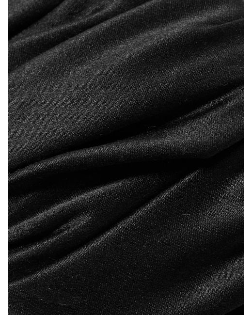 Jennifer Behr Black Tasha Ruched Satin Hair Clip