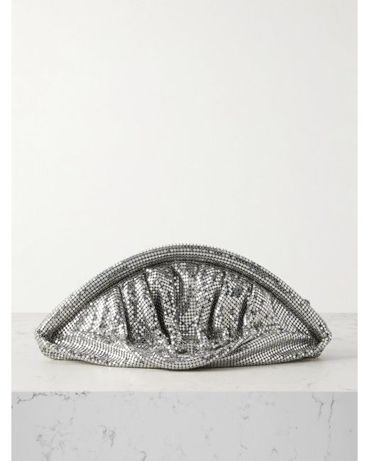 Rabanne Gray Mini Chainmail Clutch