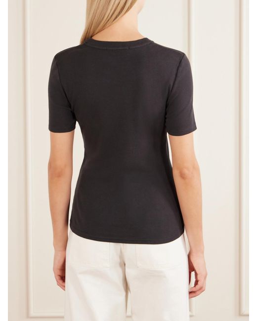 Nili Lotan Black Elin Cotton T-Shirt