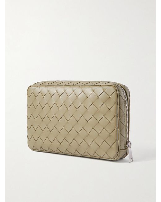 Bottega Veneta Natural Intrecciato Leather Pouch