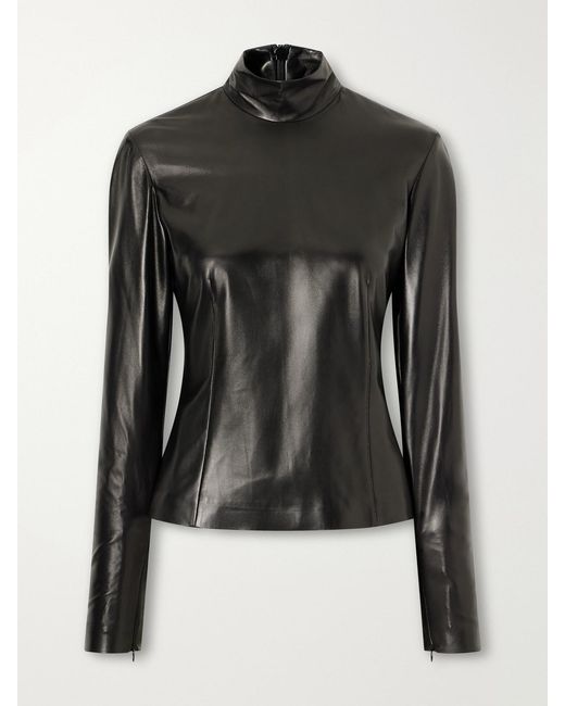 Gucci Black Leather Top