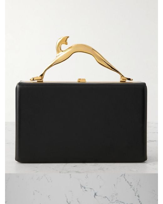 Lanvin Women's Black Cat Leather Clutch