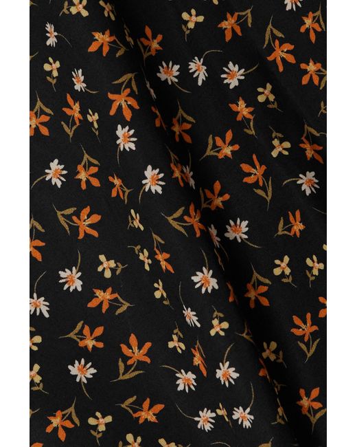 Matteau Multicolor + Net Sustain Smocked Floral-print Organic Cotton Midi Dress