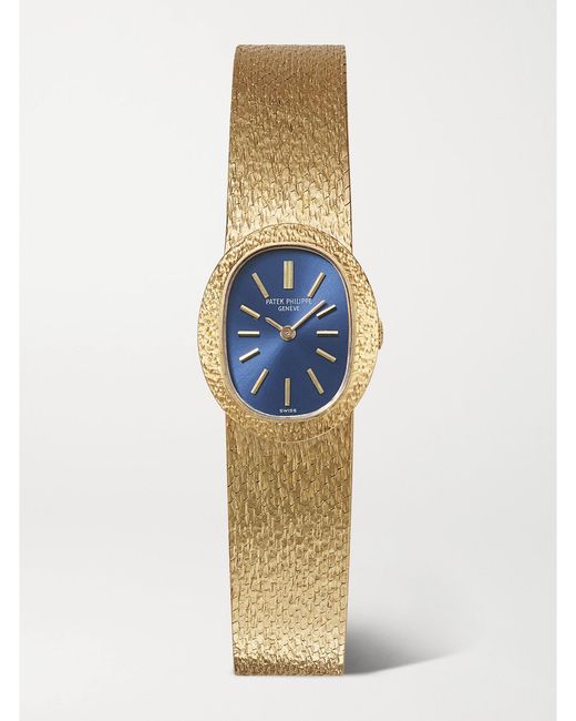 Stephanie Windsor Blue Patek Philippe Vintage 1970S Ellipse Hand-Wound 20Mm 18-Karat Watch, Ref. No. 4111/1 (Fits Up To 6.25' Wrist)