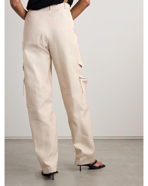 Jacquemus Natural Atelier Canvas Straight-Leg Cargo Pants