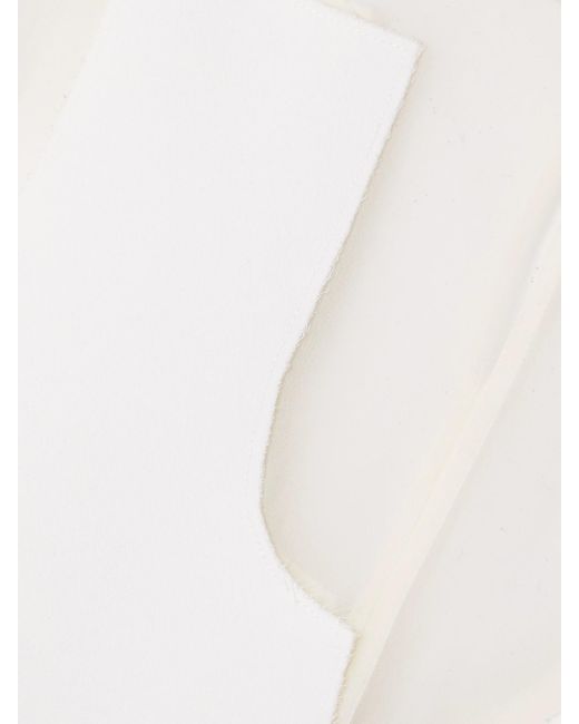 Khaite White Winona Paneled Crepe And Chiffon Mini Dress