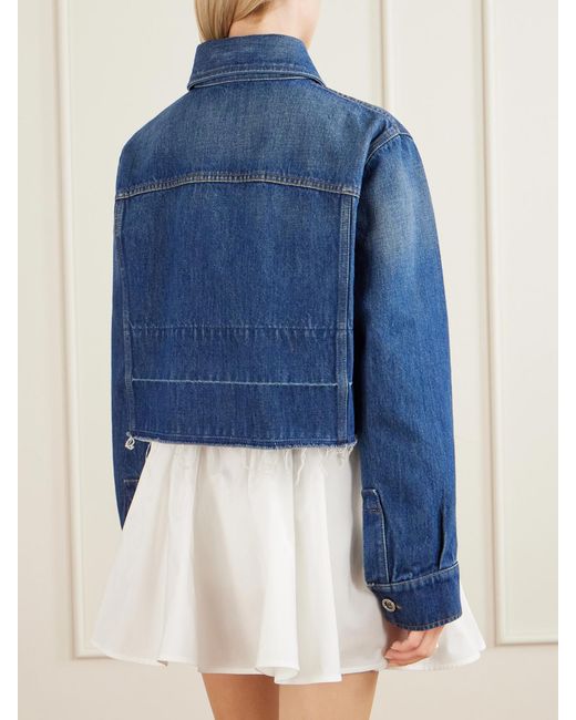 Givenchy Blue Raw Edge Denim Jacket