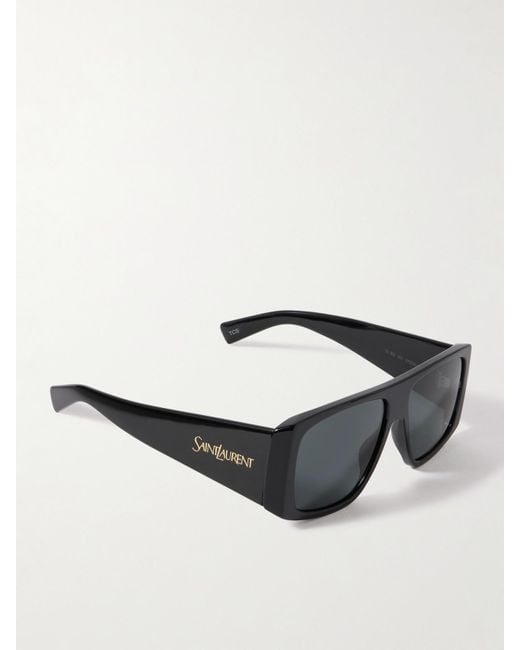Saint Laurent Black D-Frame Acetate Sunglasses