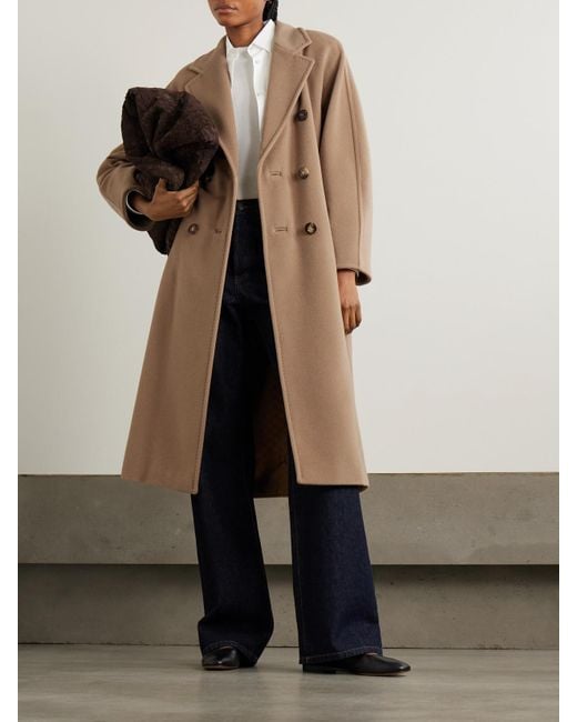 Max Mara Natural Madame 101801 Icon Double-Breasted Wool And Cashmere-Blend Coat