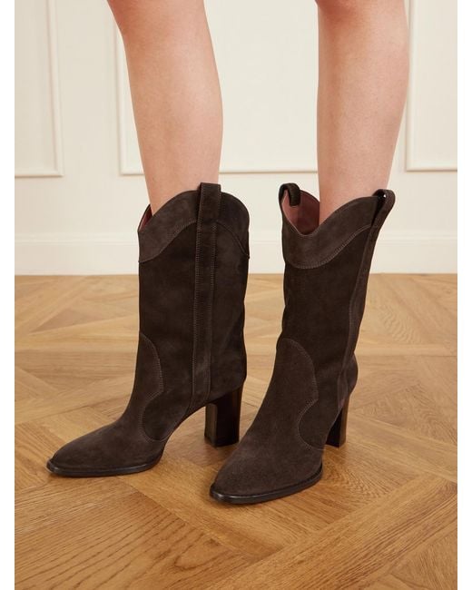 Paris Texas Brown Lavinia Suede Knee-Boots