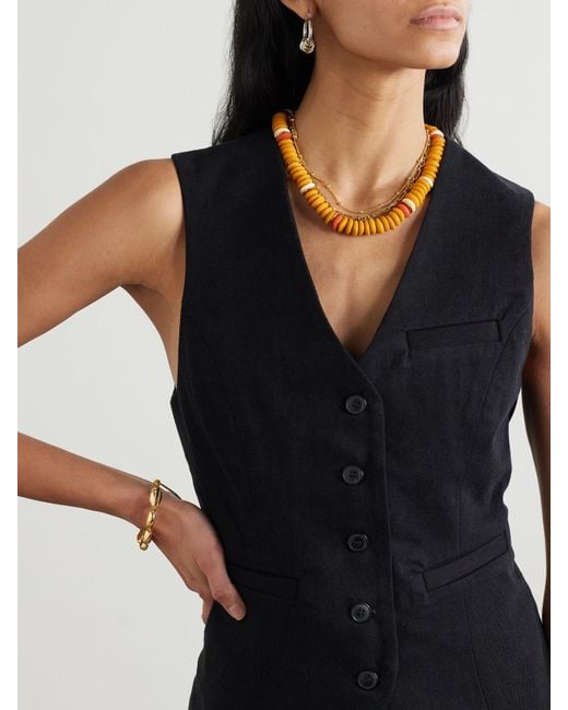 Lizzie Fortunato Metallic Laguna-Tone Beaded Necklace