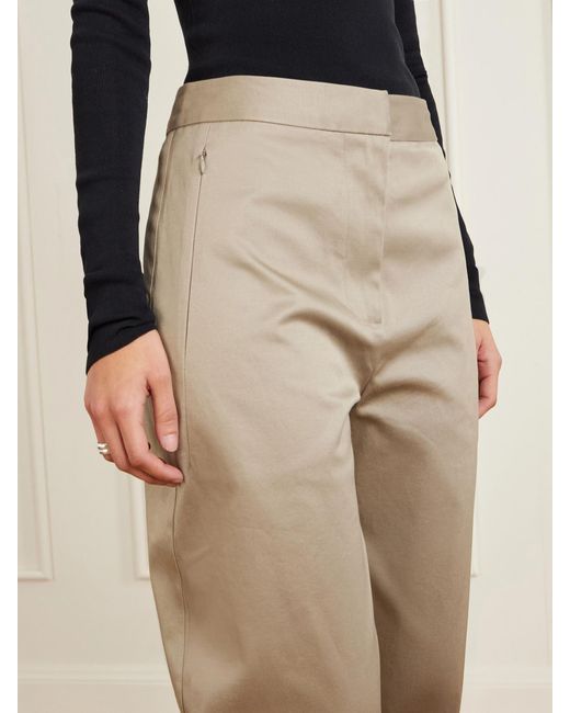 Proenza Schouler Natural Serene Cotton-Blend Twill Tapered Pants