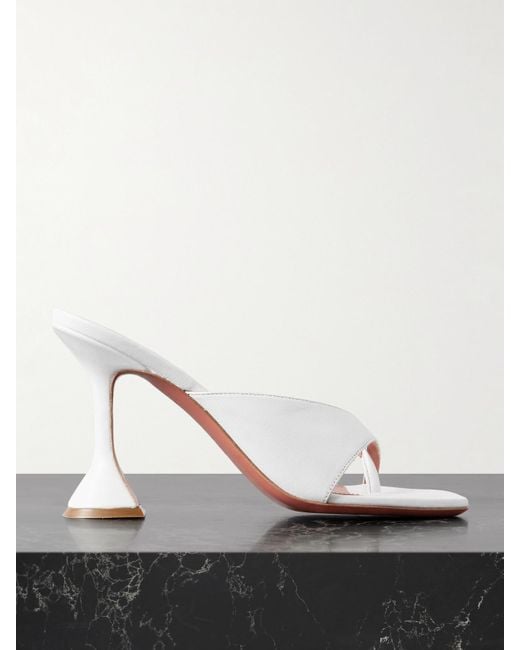 AMINA MUADDI White Shiona Leather Mules
