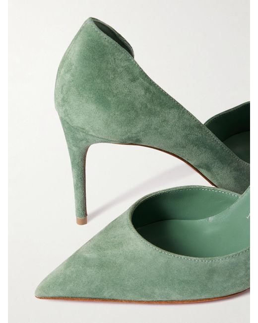 Christian Louboutin Green Iriza 85 Pumps Aus Veloursleder