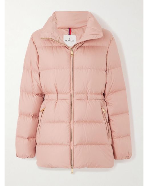Moncler Pink Brossette Quilted Shell Down Jacket