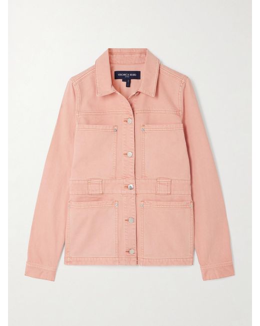 Veronica Beard Pink Marvin Denim Jacket