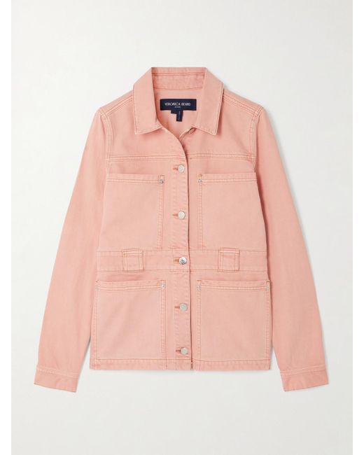 Veronica Beard Pink Marvin Denim Jacket