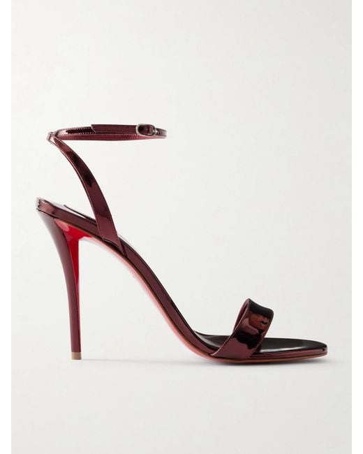 Christian Louboutin Red Miss Z 100 Sandalen Aus Lackleder