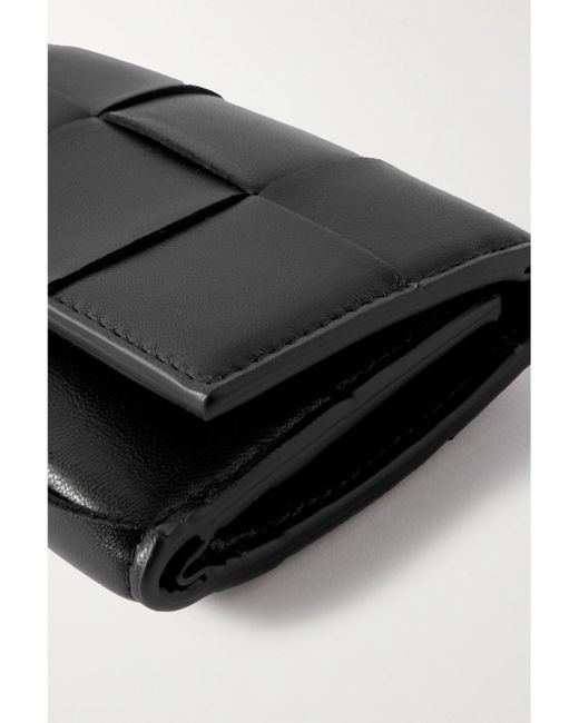 Bottega Veneta Black Intrecciato Leather Wallet