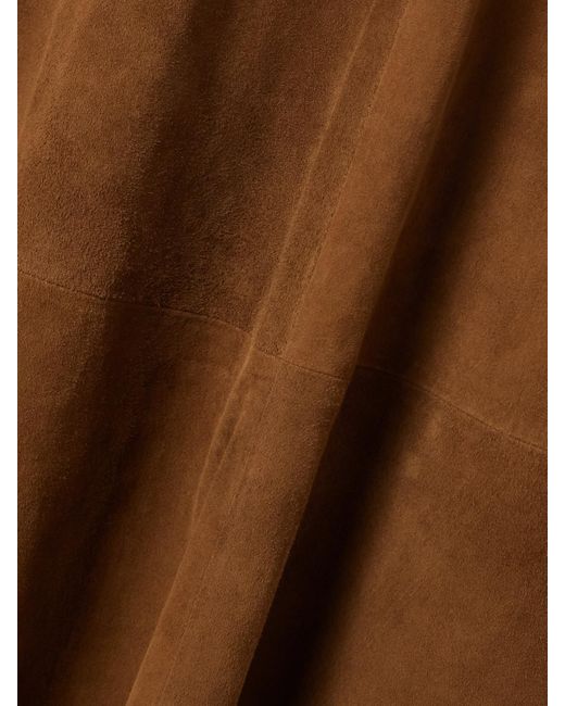 Rohe Brown Suede Midi Skirt