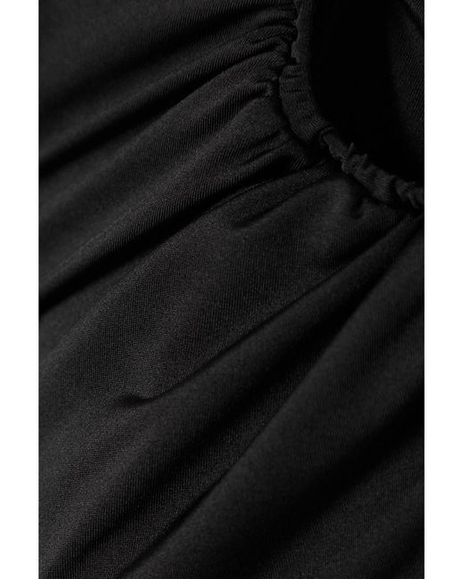 16Arlington Black Salm Off-The-Shoulder Cutout Stretch-Jersey Maxi Dress