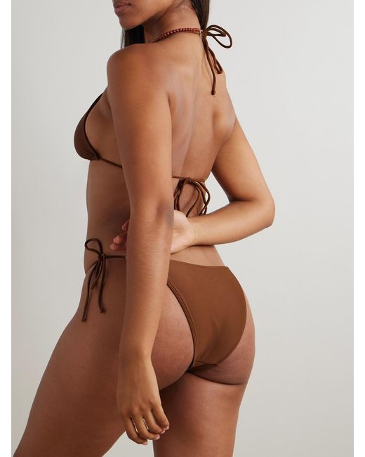 Matteau Brown The String Triangle Bikini Top