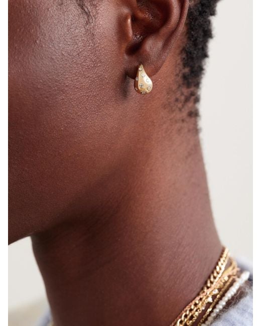 Roxanne First Natural Happy Tears 14-Karat Diamond Earrings