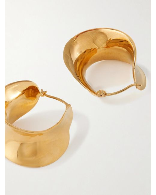 Agmes Metallic Laila Vermeil Hoop Earrings