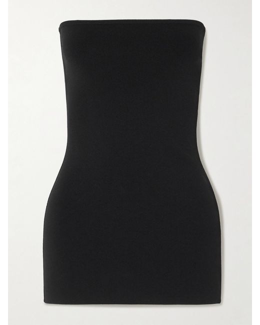 Totême Black Stretch-Knit Bandeau Top