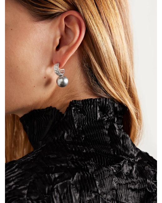 Roxanne Assoulin White The Swan-Tone Earrings