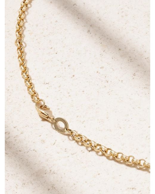 L'Atelier Nawbar Natural Moon Bloop 18-Karat And Diamond Pendant