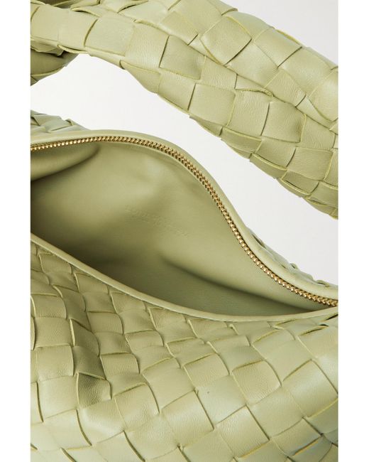 Bottega Veneta Green Jodie Small Intrecciato Leather Tote