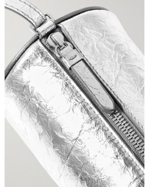 Proenza Schouler Silo Metallic Crinkled-Leather Shoulder Bag