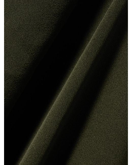 Victoria Beckham Green Rouleaux Draped Satin Gown