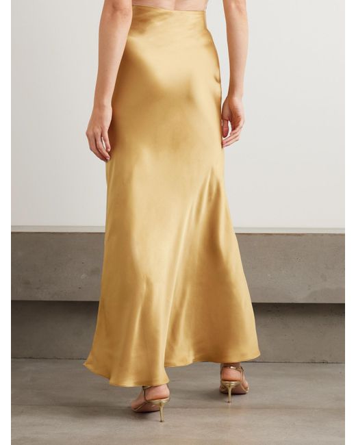 ANDRES OTALORA Natural Sublimes Silk-Charmeuse Maxi Skirt