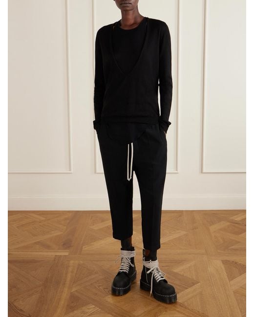 Rick Owens Black Wool Sweater