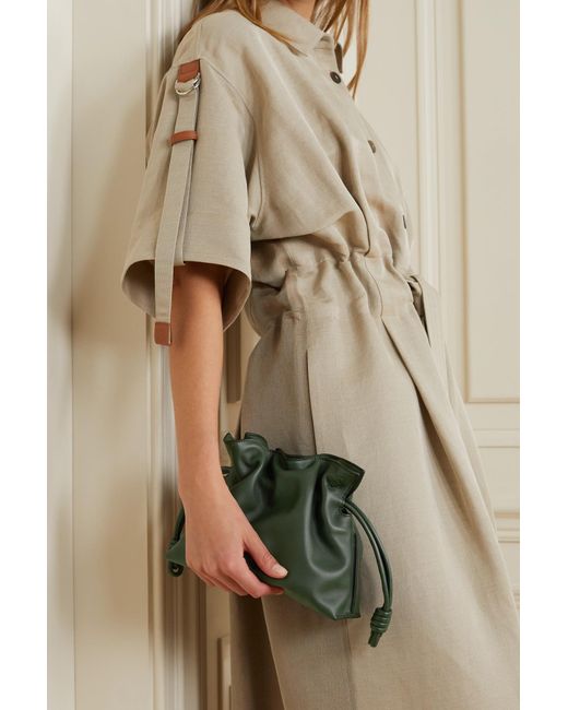 Loewe flamenco mini leather clutch new arrivals