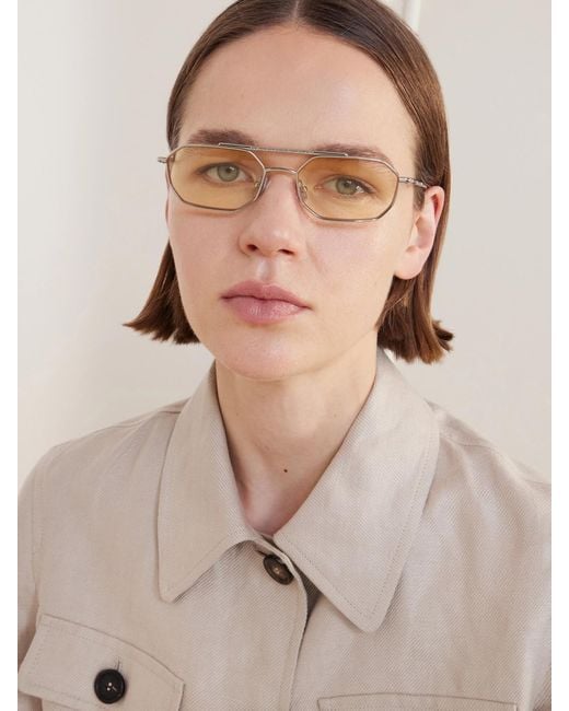 Brunello Cucinelli Natural Square-Frame-Tone Optical Glasses