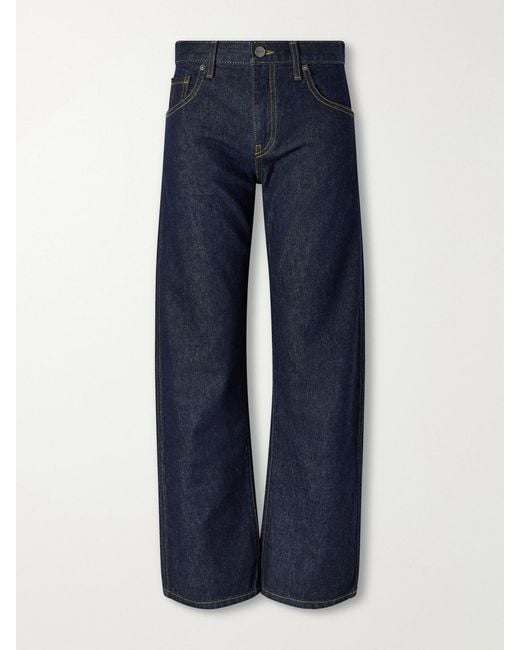 Khaite Blue Kerrie Mid-Rise Straight-Leg Jeans