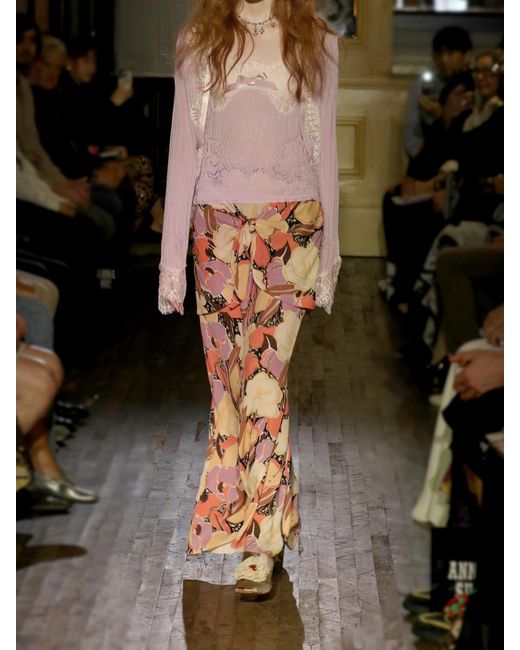 Anna Sui Pink Desert Bloom Skirt