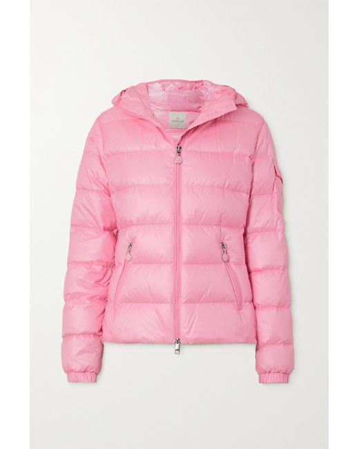 Moncler Gles Hooded Quilted Padded Shell Down Jacket in Pink Lyst Canada