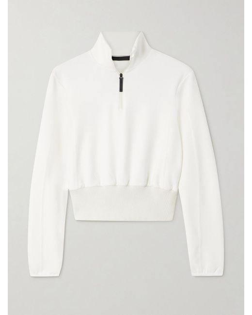 Aztech Mountain White Ajax Sweatshirt Aus Jersey Mit Gummibesätzen Und Reißverschluss