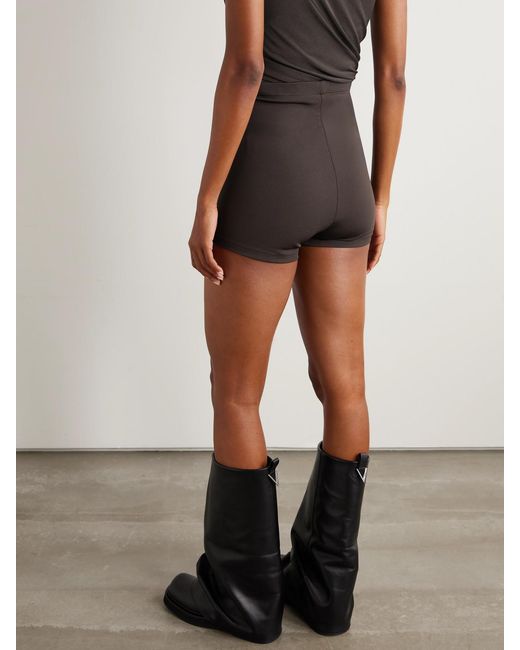 Rick Owens Gray Dirt Bolan Stretch-Jersey Shorts