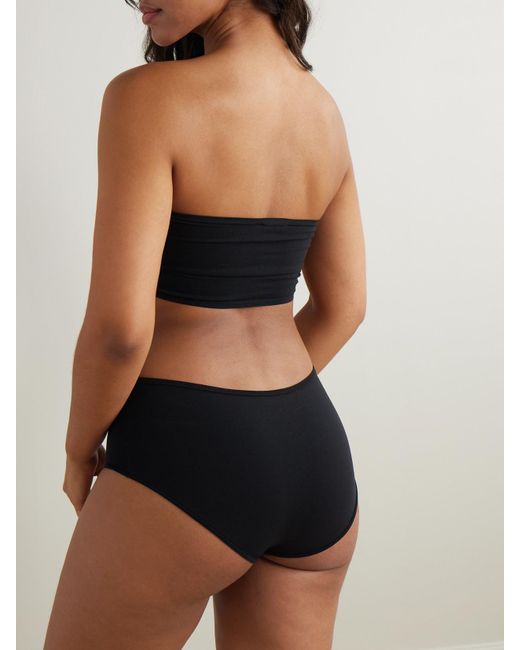Alaïa Black Stretch-Jersey Bandeau Bra And Briefs Set